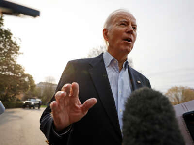 President Joe Biden departs the White House on March 31, 2023, in Washington, D.C.