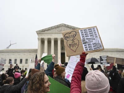 Pro-abortion and anti-abortion activists rally near the U.S. Supreme Court in Washington, D.C., on January 22, 2023.