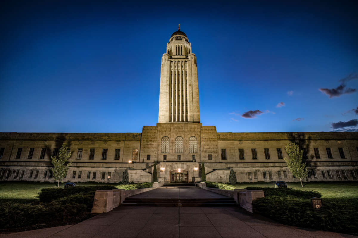 The Nebraska State Capitol is pictured in Lincoln, Nebraska.