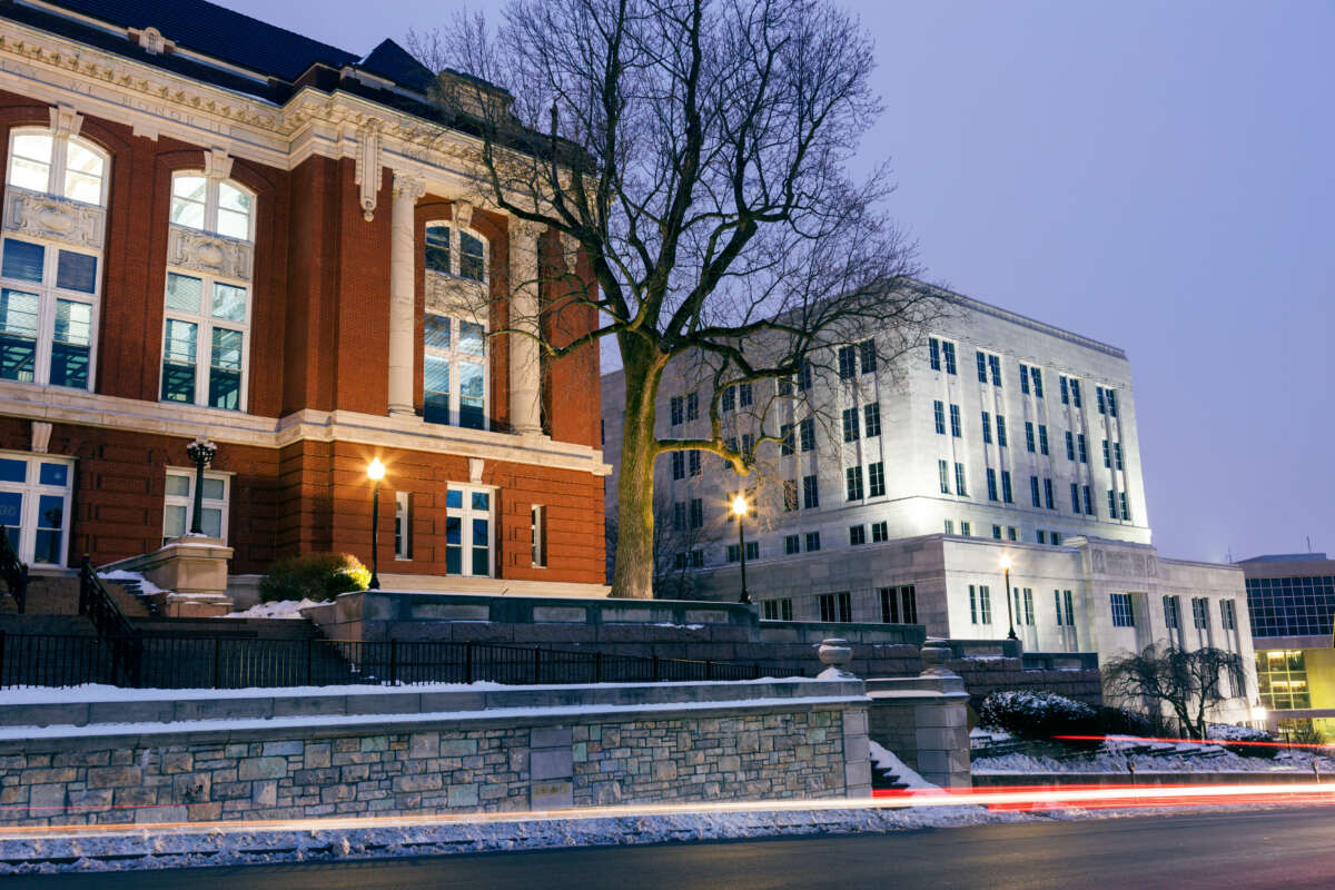 The Supreme Court of Missouri is pictured in early morning in Jefferson City, Missouri.