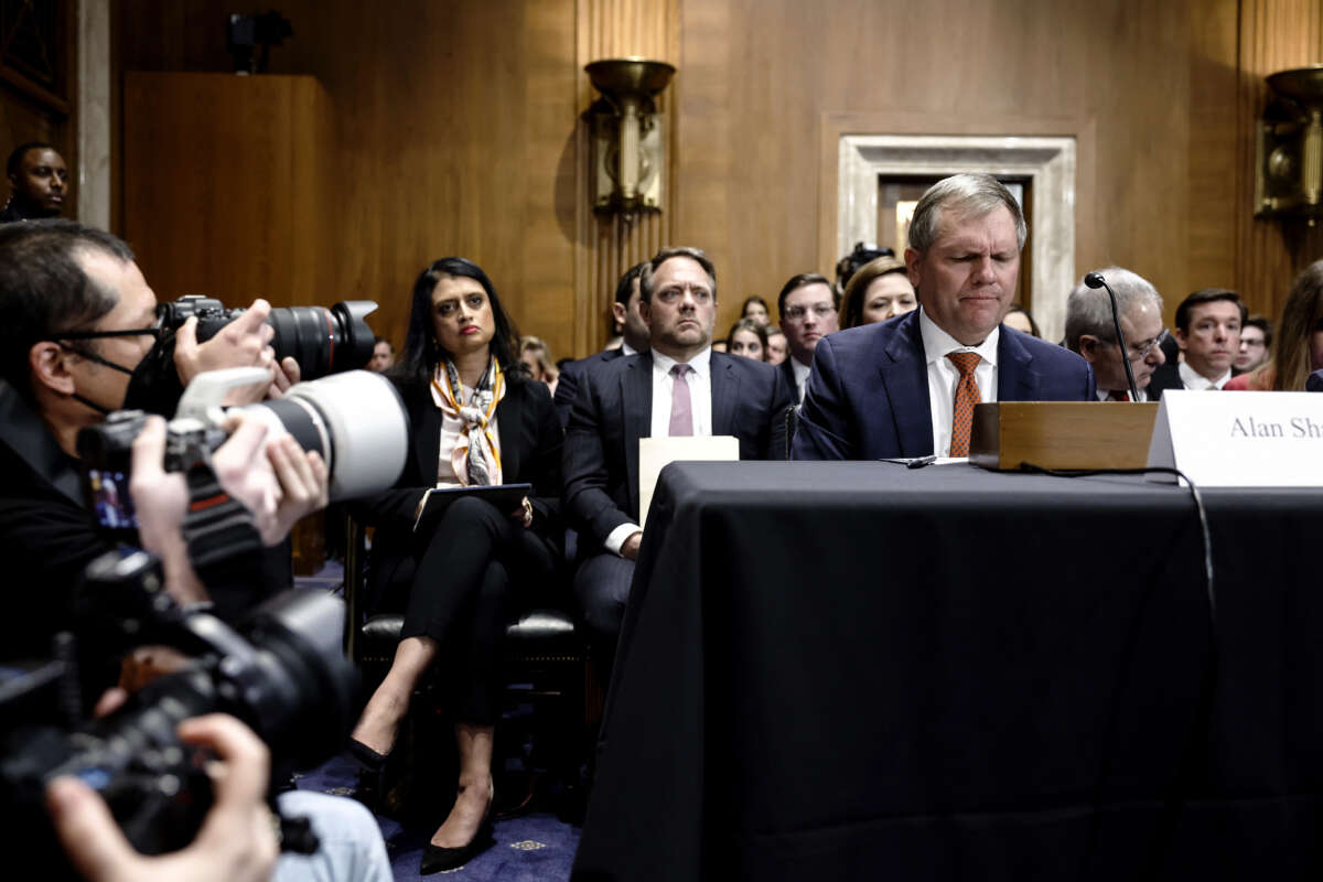 Alan Shaw, President and CEO of Norfolk Southern Corporation, speaks during a hearing with the Senate Environment and Public Works Committee on Capitol Hill on March 9, 2023 in Washington, D.C.