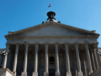 An exterior view of the South Carolina State House in Columbia, South Carolina.