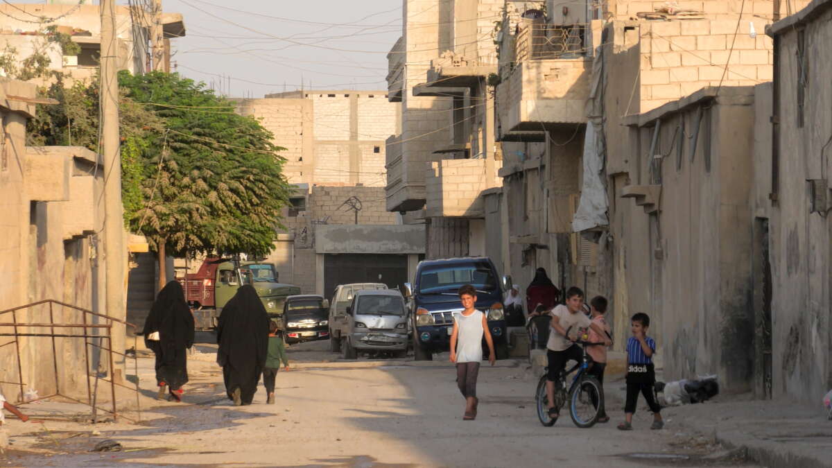 A street in Raqqa, Syria.