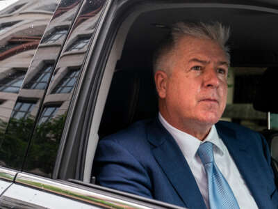 Evan Corcoran, attorney for former President Donald Trump, leaves the the United States District Court House on July 18, 2022, in Washington, D.C.