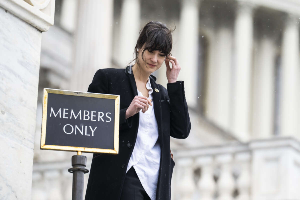 Rep. Marie Gluesenkamp Perez is seen outside the U.S. Capitol on March 10, 2023.