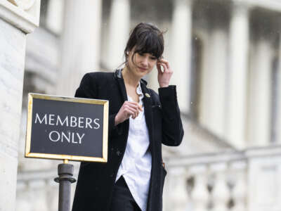 Rep. Marie Gluesenkamp Perez is seen outside the U.S. Capitol on March 10, 2023.