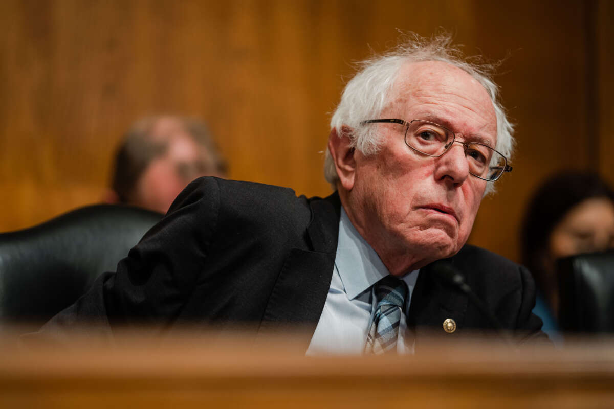 Sen. Bernie Sanders is seen before the start of a hearing of the Senate Health, Education, Labor and Pensions (HELP) Committee at the U.S. Capitol on Thursday, April 20, 2023 in Washington, D.C.