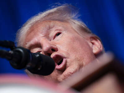 Former President Donald Trump delivers remarks on June 10, 2023, in Greensboro, North Carolina.