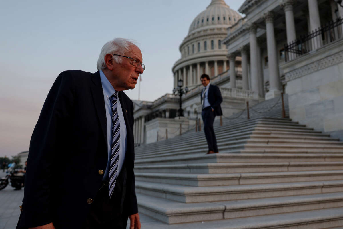 Sen. Bernie Sanders arrives at the U.S. Capitol Building on June 1, 2023, in Washington, D.C.