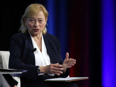 Gov. Janet Mills delivers remarks at the SelectUSA Investment Summit on May 4, 2023, in National Harbor, Maryland.