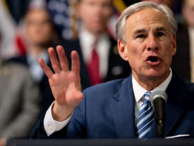 Texas Gov. Greg Abbott speaks during a news conference at the Texas State Capitol on June 8, 2023, in Austin, Texas.
