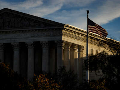 The rising sun creeps across the U.S. Supreme Court building