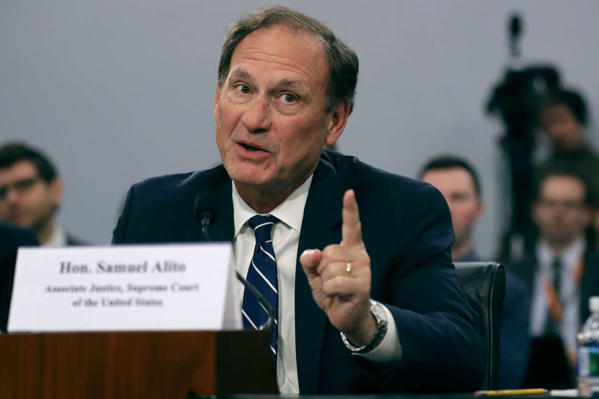 Supreme Court Associate Justice Samuel Alito testifies about the court's budget during a hearing of the House Appropriations Committee's Financial Services and General Government Subcommittee on March 7, 2019, in Washington, D.C.