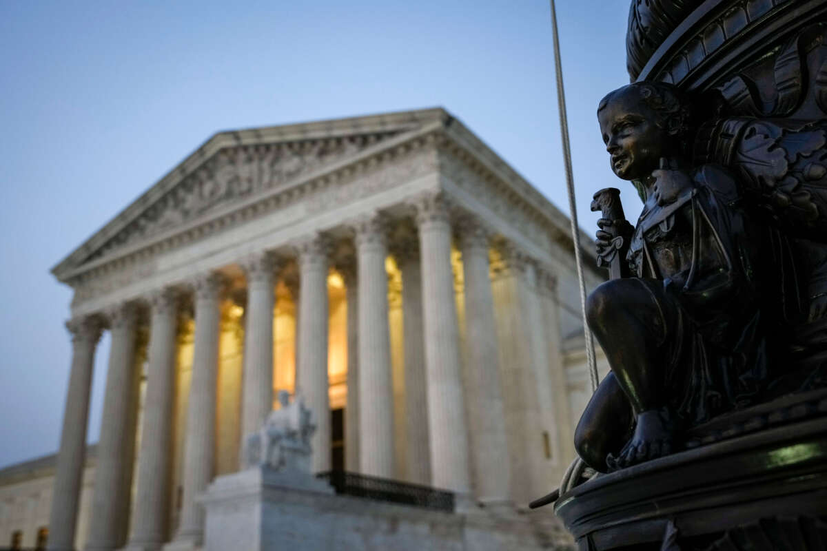 The U.S. Supreme Court is shown at dusk on June 28, 2023, in Washington, D.C.