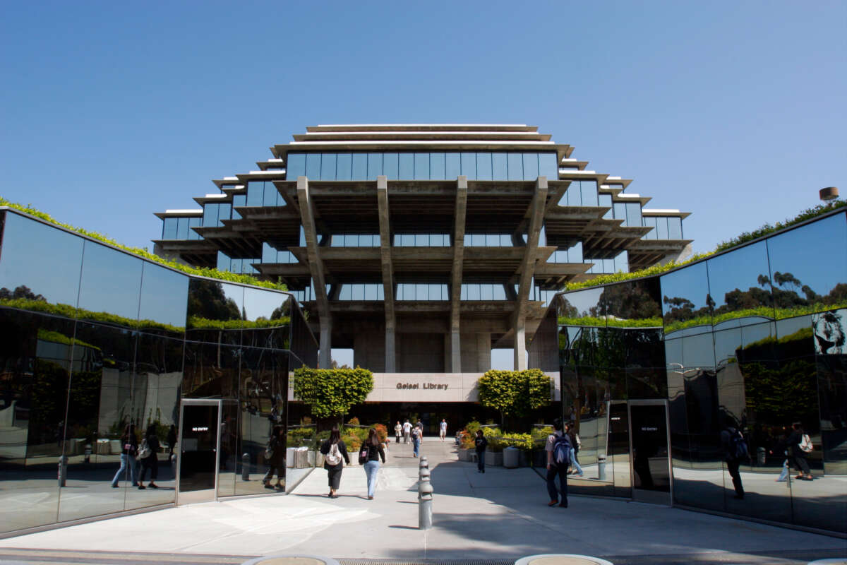 The Geisel Library at University Of California, San Diego, in La Jolla, California.