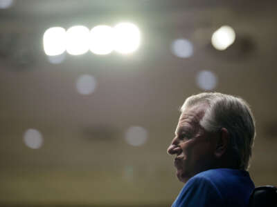 Sen. Tommy Tuberville listens during a Senate Armed Services Committee hearing on March 8, 2022, in Washington, D.C.