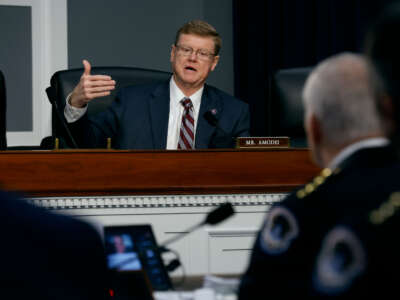 House Appropriations Legislative Branch Subcommittee member Rep. Mark Amodei speaks during a hearing in the Rayburn House Office Building on Capitol Hill on March 30, 2022, in Washington, D.C.