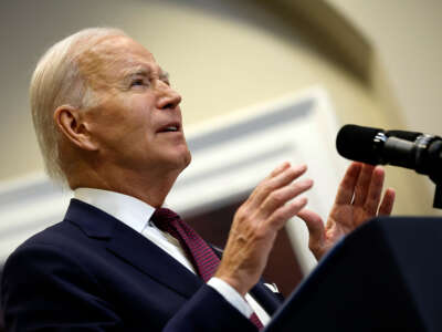 President Joe Biden makes a statement in the Roosevelt Room at the White House on June 29, 2023, in Washington, D.C.