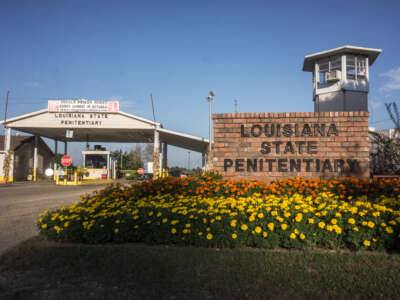 The entrance of Angola Prison, Louisiana, pictured on October 14, 2013.