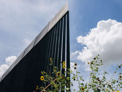 An unfinished section of border wall is seen on July 1, 2021, in La Joya, Texas.