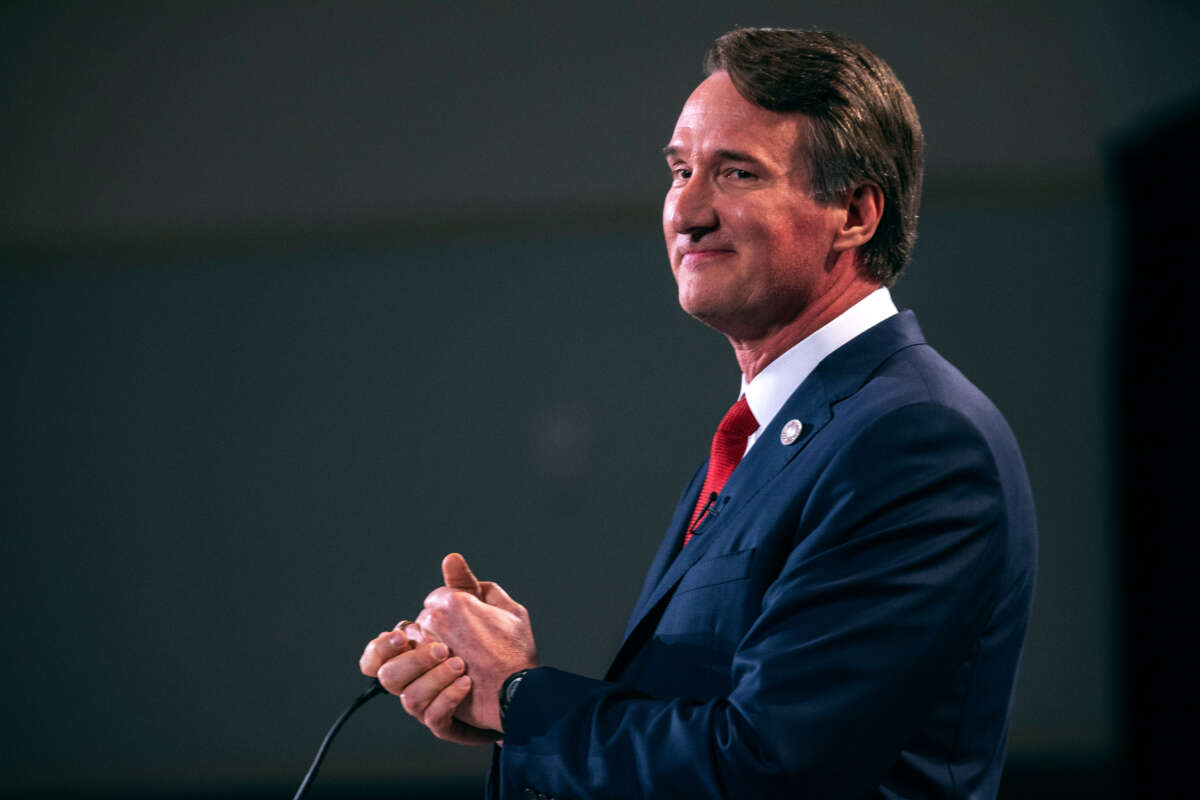 Gov. Glenn Youngkin of Virginia speaks at the Ronald Reagan Presidential Library on May 1, 2023, in Simi Valley, California.