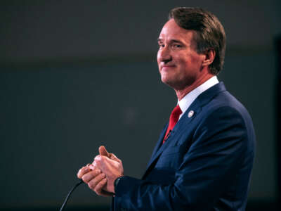 Gov. Glenn Youngkin of Virginia speaks at the Ronald Reagan Presidential Library on May 1, 2023, in Simi Valley, California.