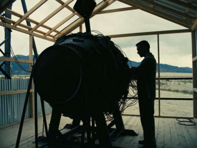 Cillian Murphy stars as J. Robert Oppenheimer in the film Oppenheimer.