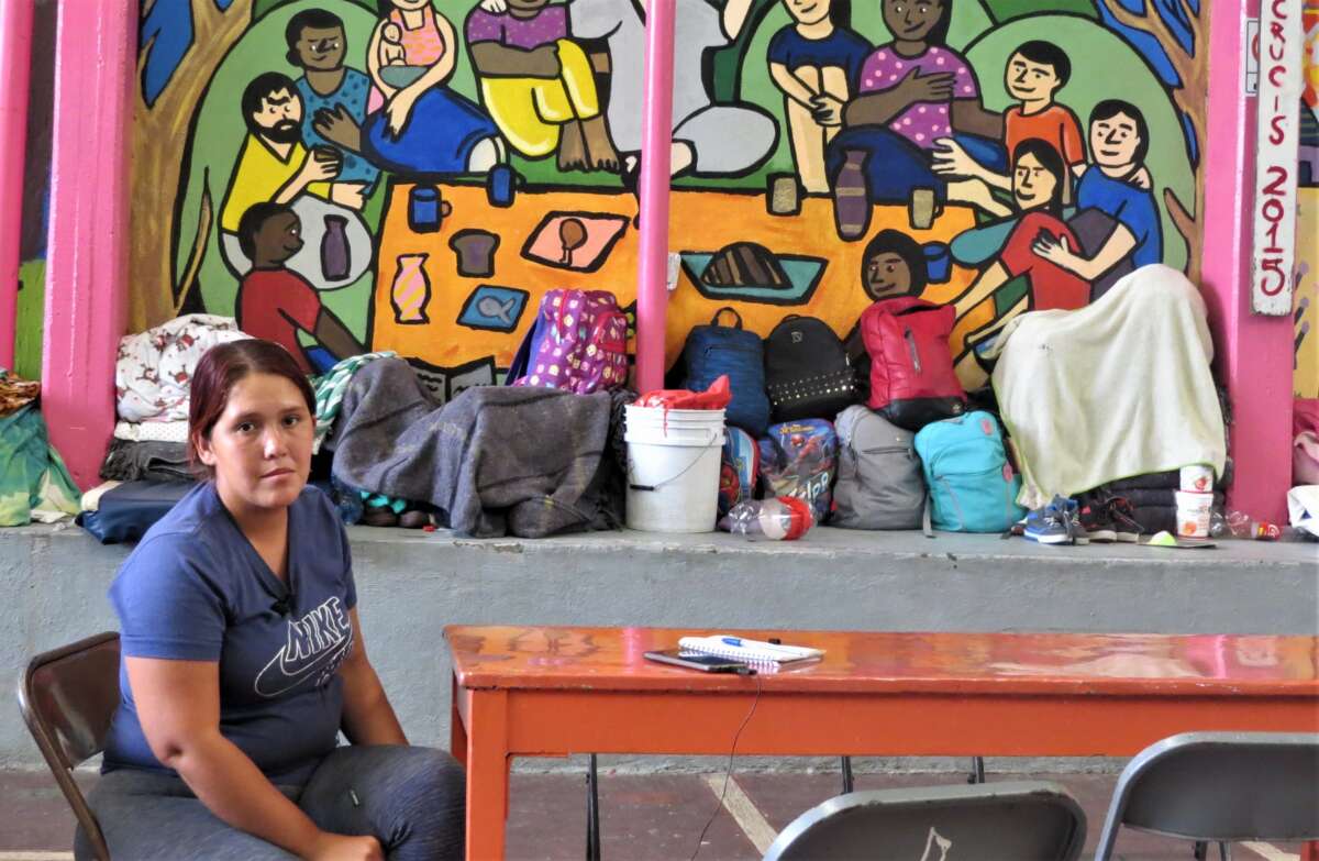 Venezuelan migrant Merlin Musset sits in the CAFEMIN shelter in Mexico City.