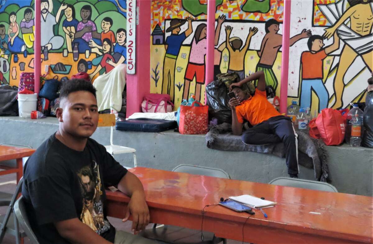 Honduran migrant Daniel Álvarez sits in the CAFEMIN shelter in Mexico City.