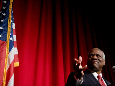 Clarence Thomas, Associate Justice of the United States Supreme Court, speaks at a Heritage Foundation luncheon in New York City in 2007.