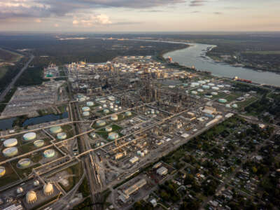 Chemical plants and factories line the roads and suburbs of the Louisiana region known as Cancer Alley, on October 15, 2013.