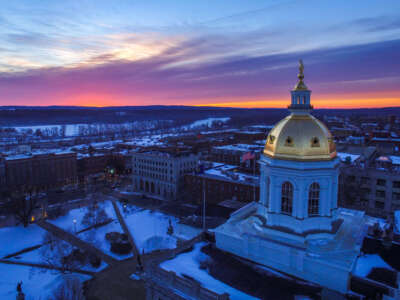 The New Hampshire State Capitol is pictured at sunrise.