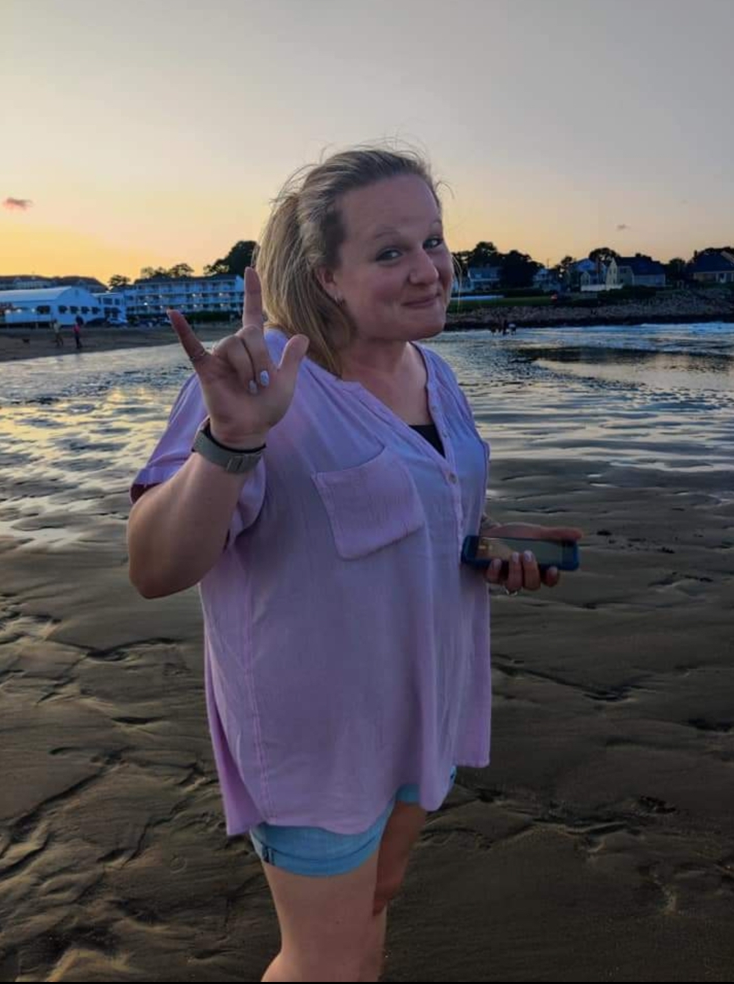 Nicole Chase, shown on a beach vacation.