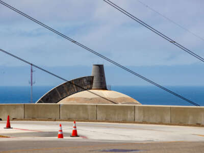 A dome on one of two containment buildings housing a nuclear reactor at Pacific Gas and Electric's Diablo Canyon Power Plant, the only operating nuclear powered plant in California on June 26, 2023, in Avila Beach, California.