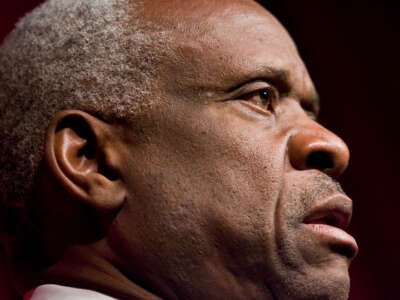 Clarence Thomas, Associate Justice of the United States Supreme Court, speaks at a Heritage Foundation luncheon in New York City in October, 2007.