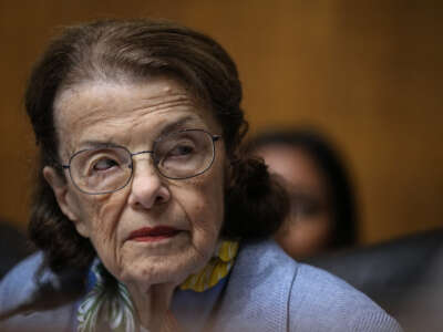 Sen. Dianne Feinstein attends a Senate Judiciary Committee hearing on judicial nominations on Capitol Hill in Washington, D.C., on September 6, 2023.