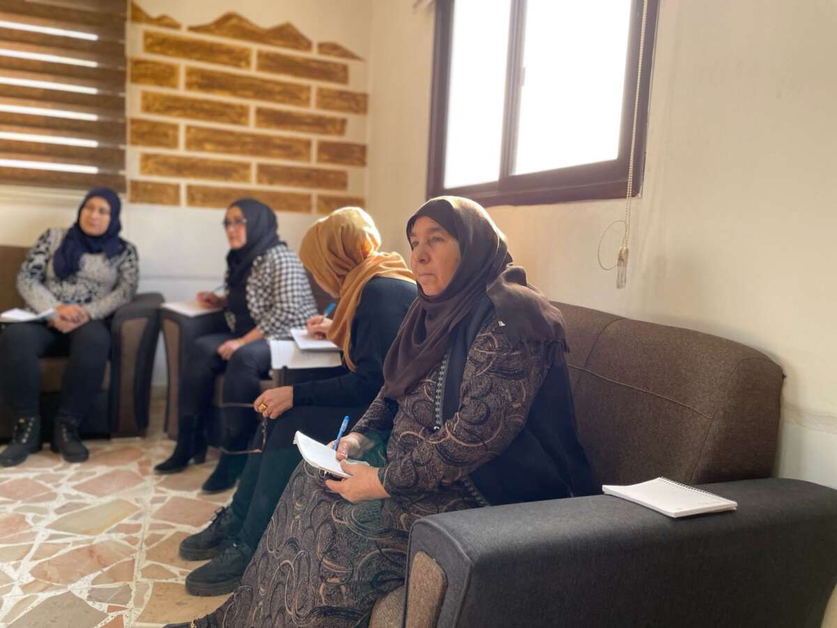 Women learn to write Kurdish at Mala Jin during 2023 in Qamishlo, a city in northeast Syria.