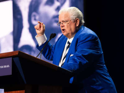Pastor John Hagee, CUFI founder and Chairman, speaking at the Christians United for Israel's 2018 Washington Summit held at the Walter E. Washington Convention Center.
