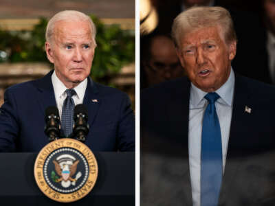President Joe Biden (left) and former President Donald Trump