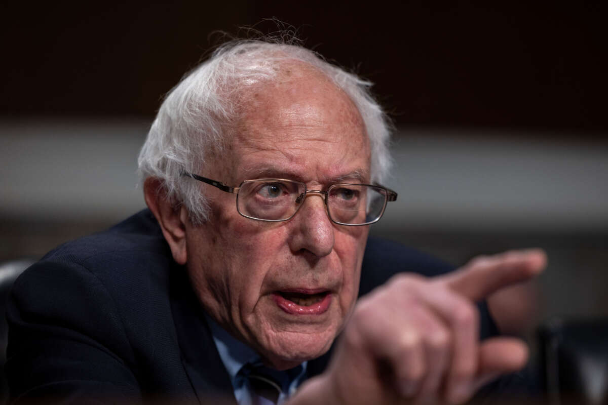 Sen. Bernie Sanders speaks during a Senate Committee on Health, Education, Labor and Pensions hearing in Washington, D.C., on March 29, 2023.