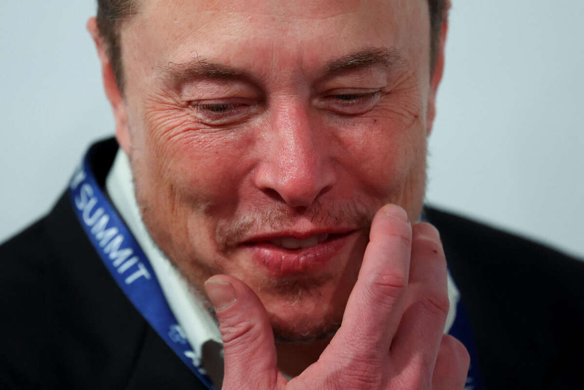 Elon Musk, CEO of Tesla and X, attends the AI Safety Summit in Bletchley Park, on November 1, 2023, in Bletchley, England.