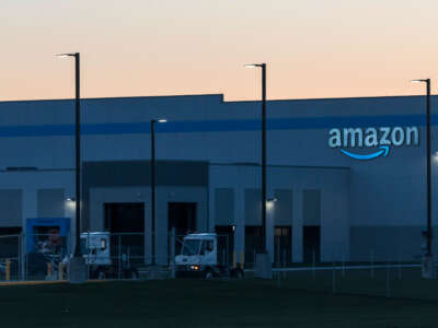 The Amazon Fulfillment Center off Smith Road is pictured in Fort Wayne, Indiana, on November 12, 2023.