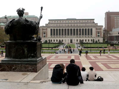 Partial view of the Columbia University campus on October 30, 2023, in New York City.