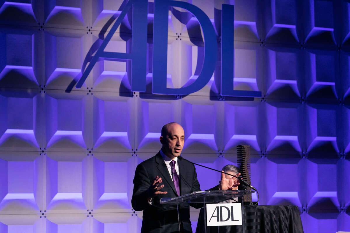 Anti-Defamation League (ADL) CEO and National Director Jonathan Greenblatt speaks at the ADL Shana Amy Glass National Leadership Summit at the Grand Hyatt hotel in Washington, D.C., on May 6, 2018.
