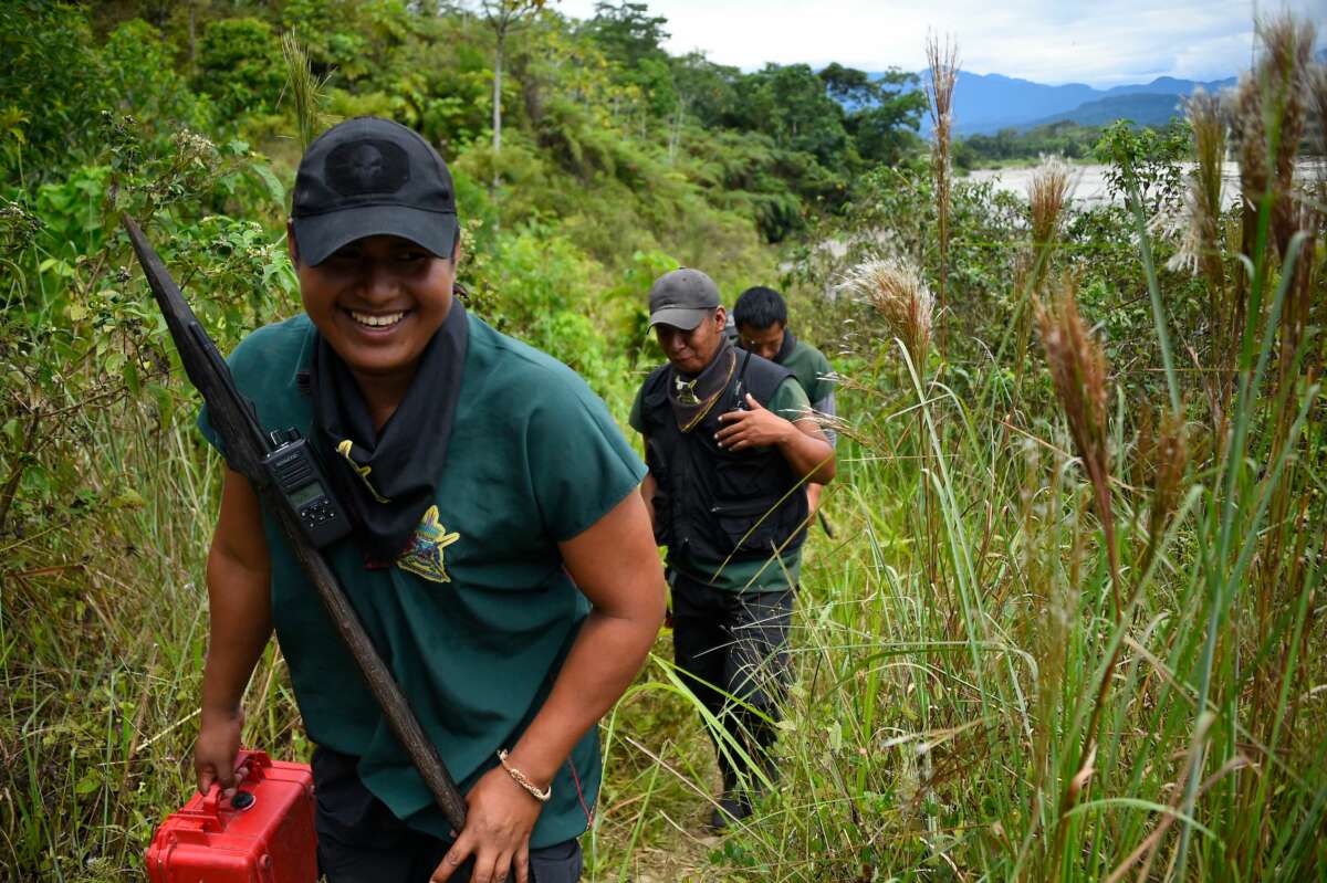A’i Cofán guards tour their territory in the Ecuadorian Amazon