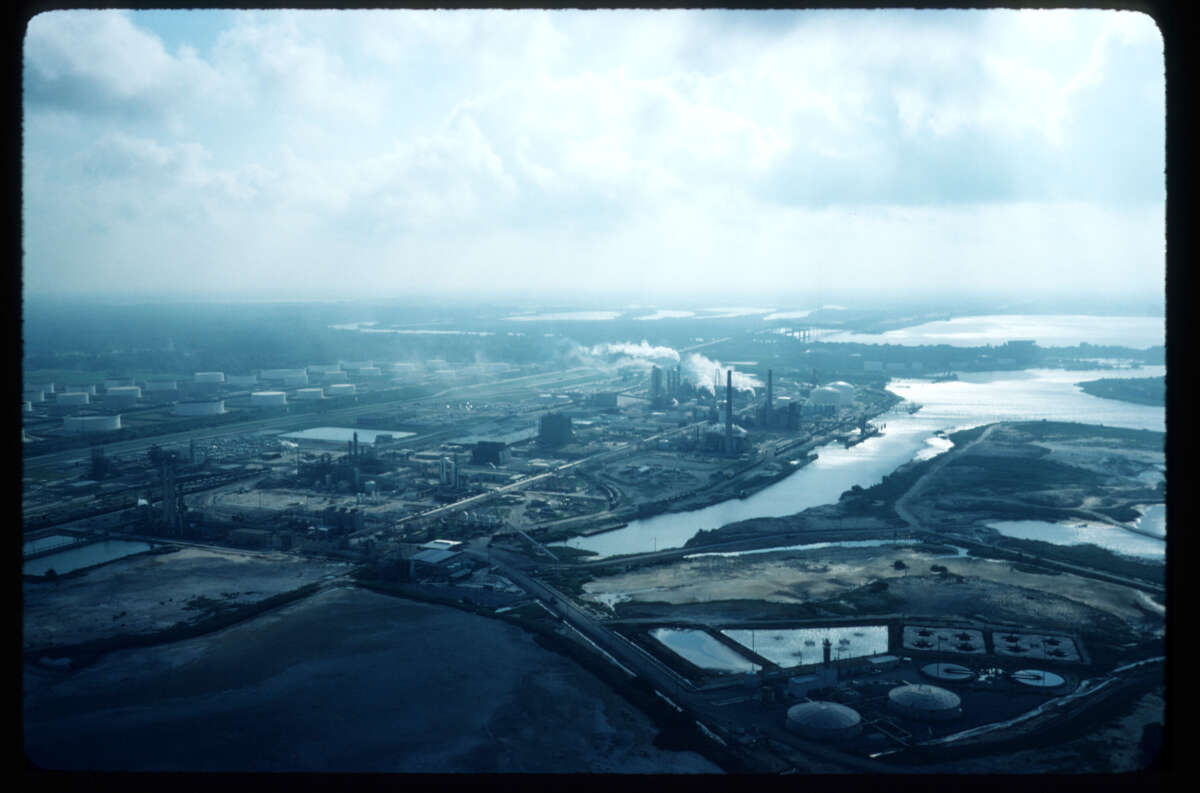 Part of the Strategic Petroleum Reserve, a gulf coast refinery covers acres of low-lying marshland in Louisiana, on June 1, 1980.