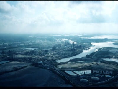Part of the Strategic Petroleum Reserve, a gulf coast refinery covers acres of low-lying marshland in Louisiana, on June 1, 1980.