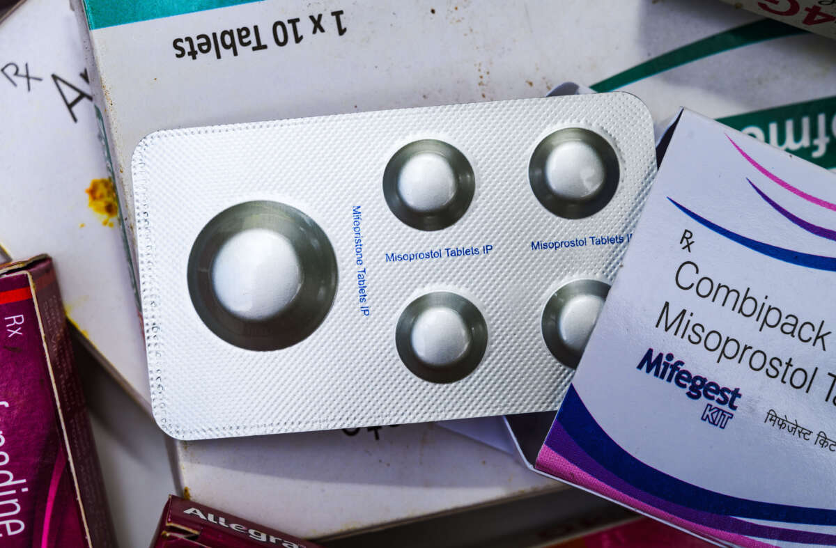 Misoprostol tablets, a medication used in combination with mifepristone to bring about a medical abortion, are pictured.