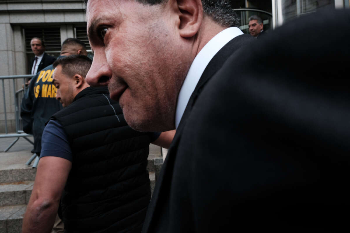 Joe Tacopina, attorney for former President Donald Trump, leaves federal court in Manhattan on May 9, 2023, in New York City.