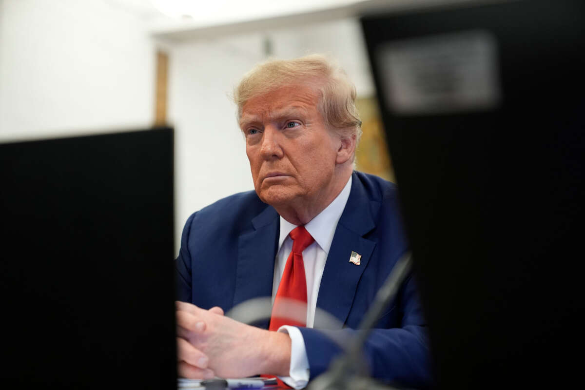 Former President Donald Trump attends the closing arguments in the Trump Organization civil fraud trial at New York State Supreme Court on January 11, 2024, in New York City.